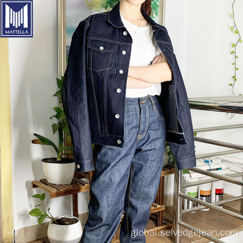 Selvedge Denim Jean oversize raw vintage selvedge denim jacket for women Supplier